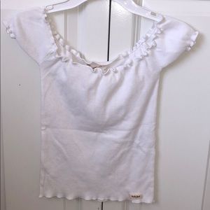 white off the shoulder top